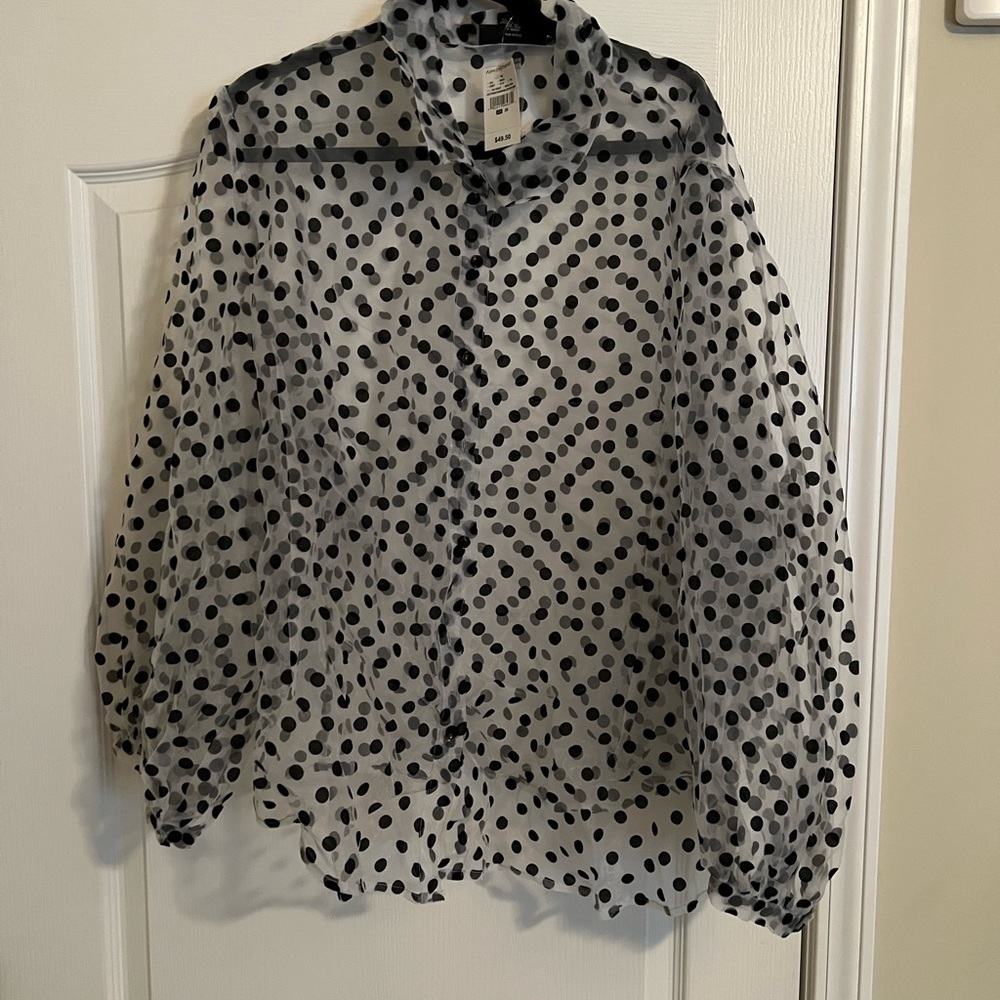 Ashley Stewart see through top size 28